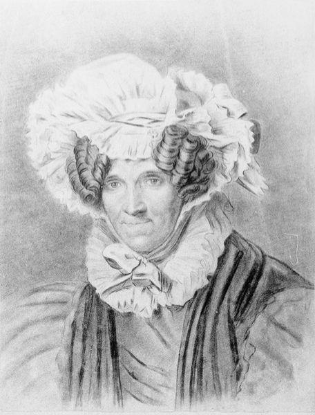 Portret Margaretha Boellaart, ca.1830-1852, krijt op papier, kopie naar Pieter Christoffel Wonder, Centraal Museum (bruikleen Genootschap Kunstliefde)