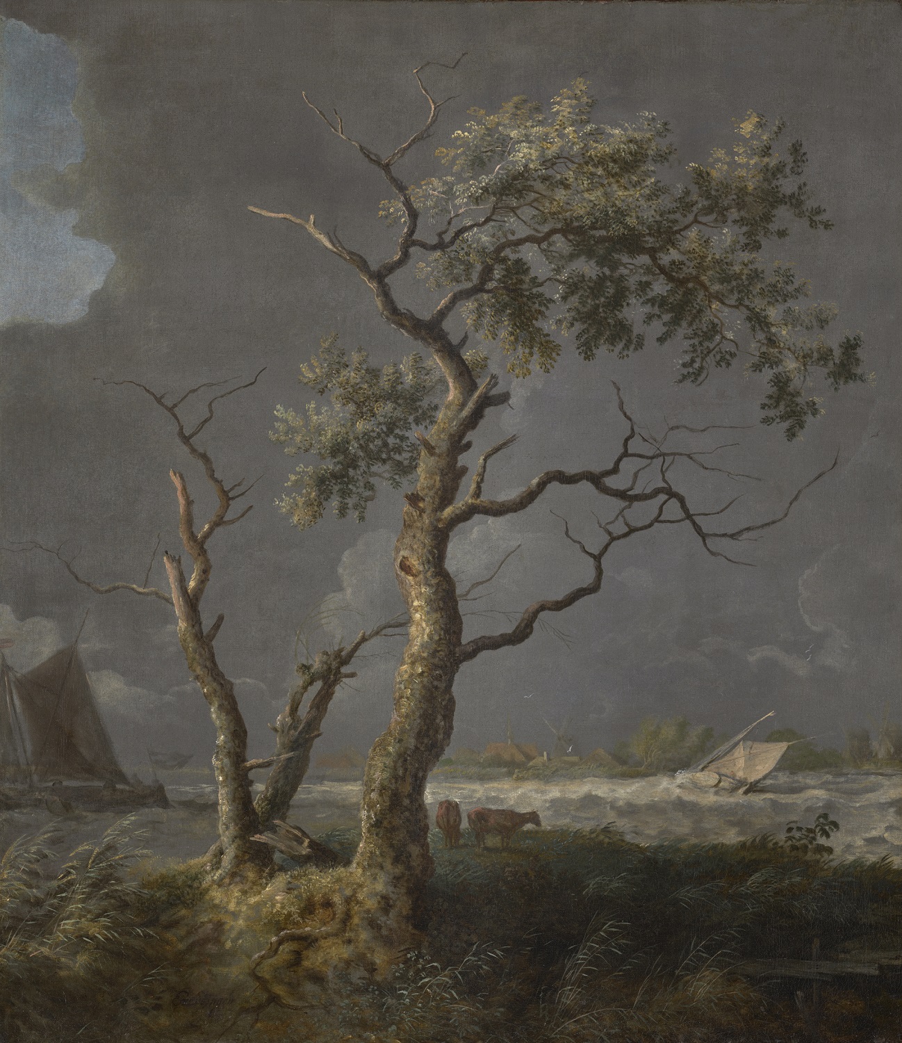 Allart van Everdingen, Bomen aan het water, ca 1650-1660, olieverf op doek, 76,6 x 66,5 cm, Stedelijk Museum Alkmaar / Foto © René Gerritsen